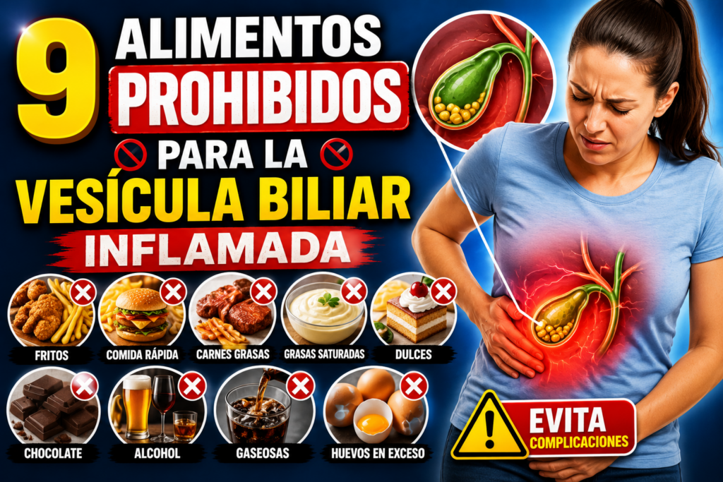 alimentos prohibidos para vesicula