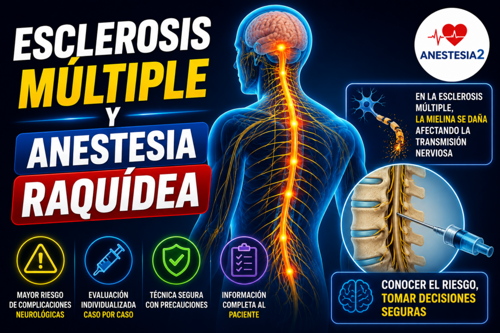 esclerosis múltiple y anestesia espinal