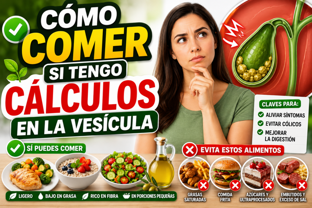 cómo comer si tengo cálculos en la vesícula