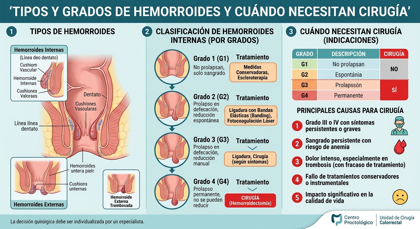 clases de hemorroides