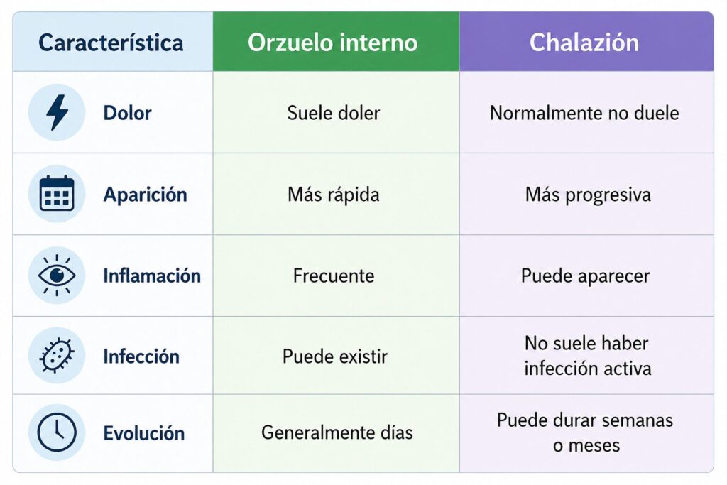 orzuelo vs chalazion